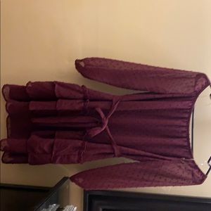 Haute Monde, maroon color, off shoulder, size S